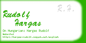 rudolf hargas business card